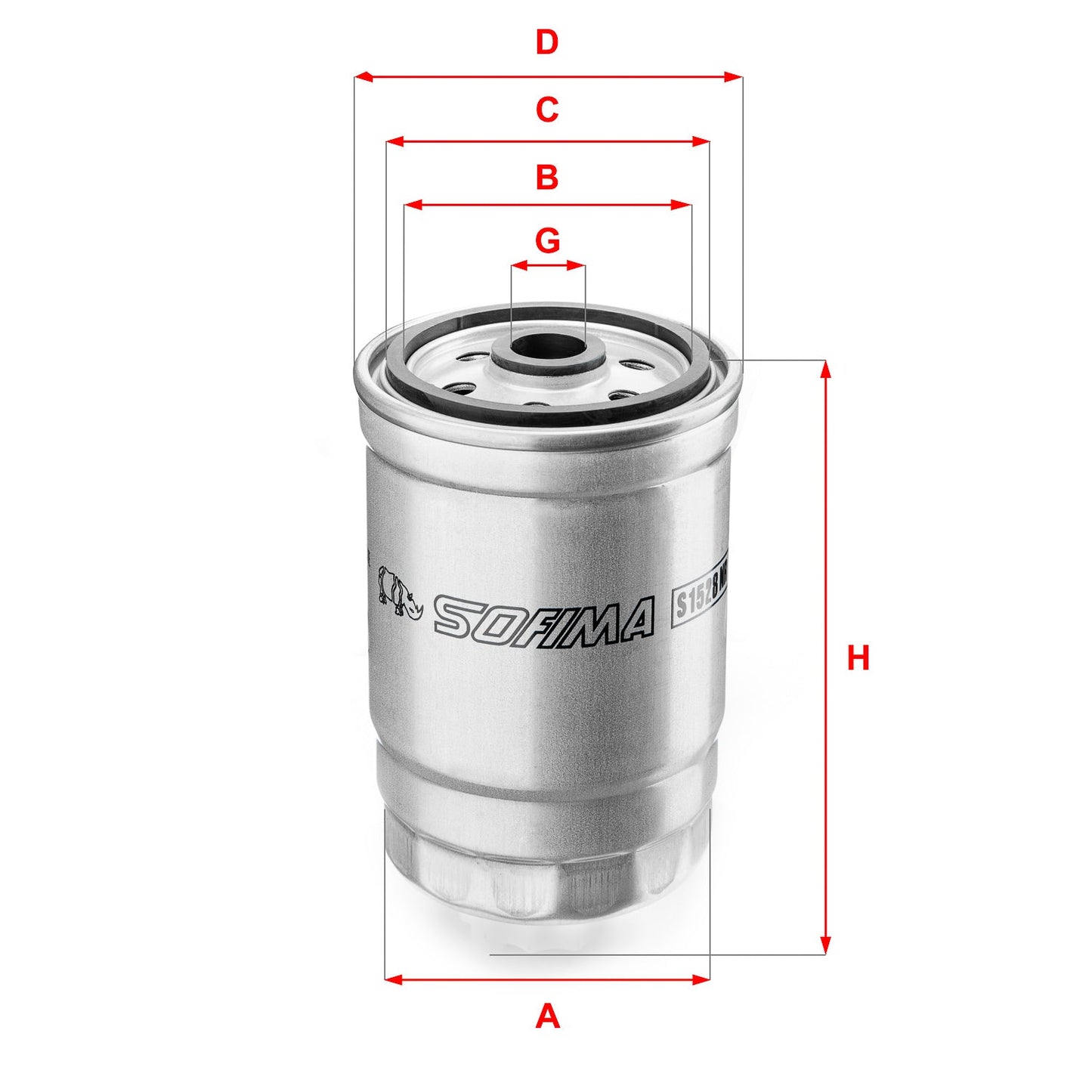 SOFIMA S1528NR Fuel Filter