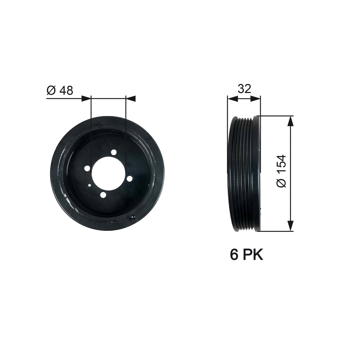GATES GATTVD1130 Crankshaft Belt Pulley
