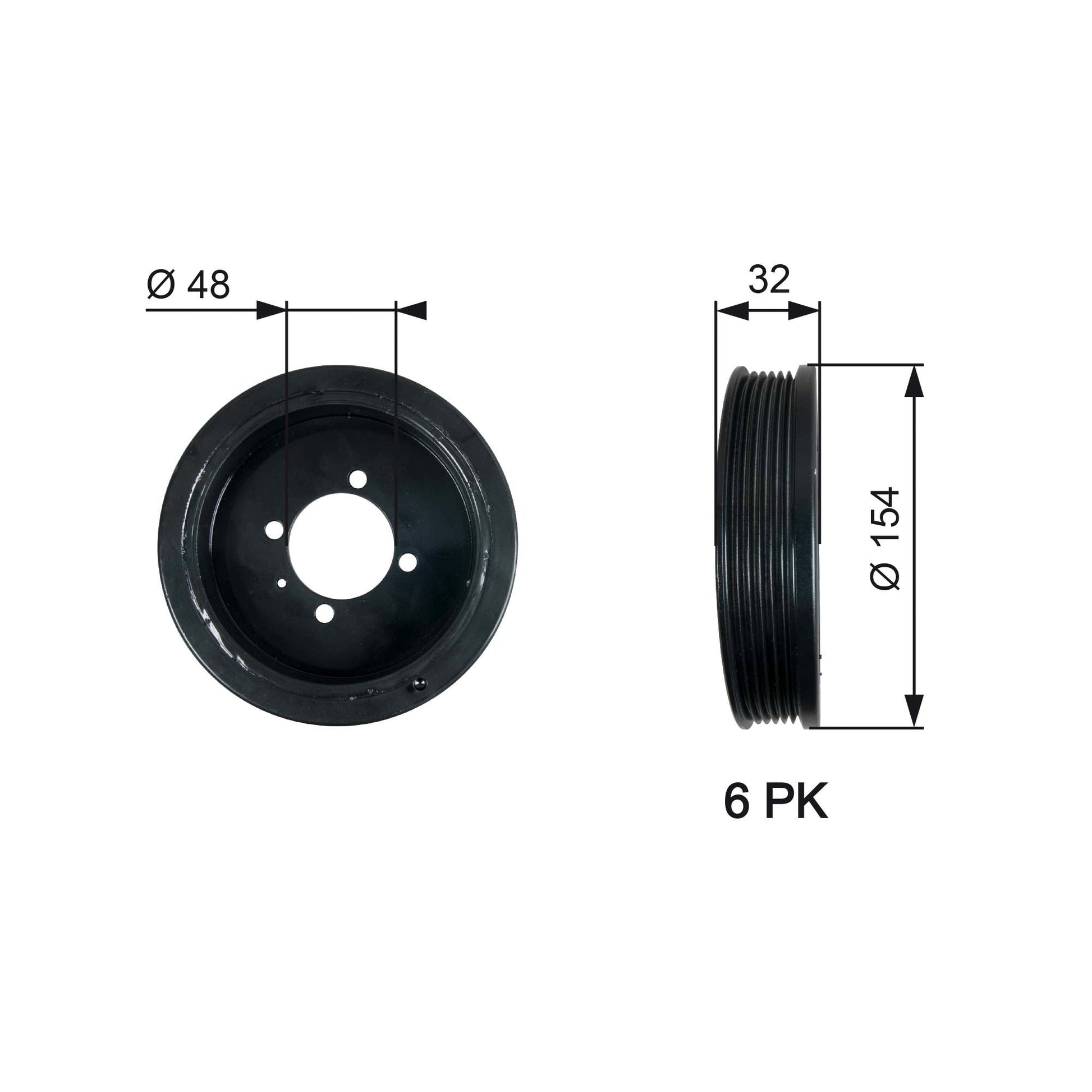 GATES GATTVD1130 Crankshaft Belt Pulley