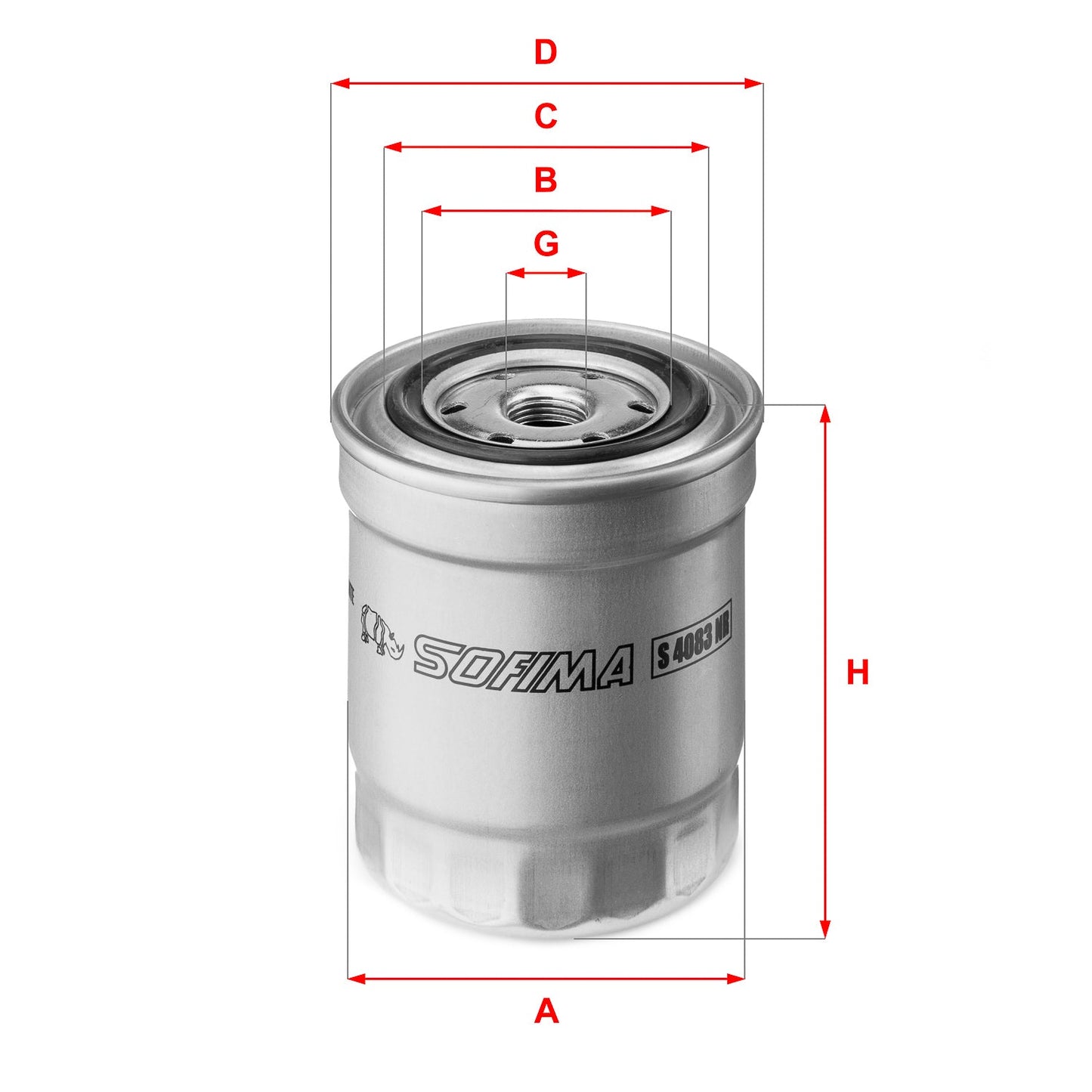 SOFIMA S4083NR Fuel Filter
