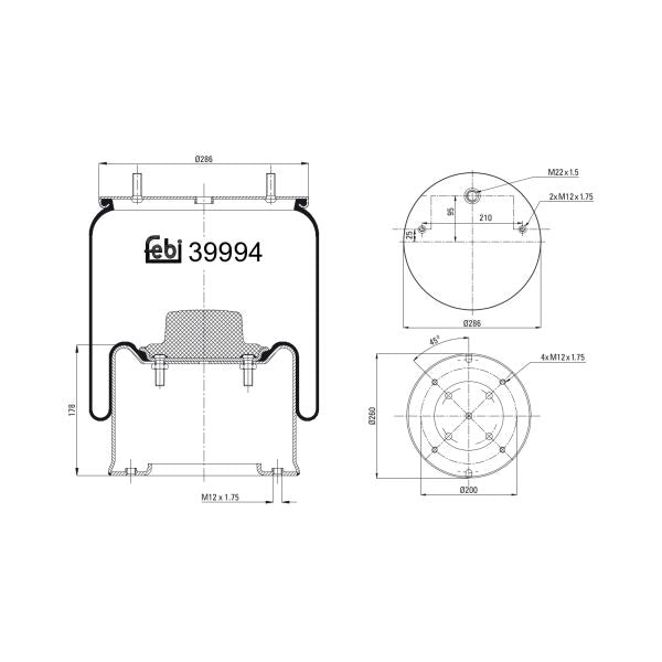 FEBI FE39994 Air Suspension Bellow
