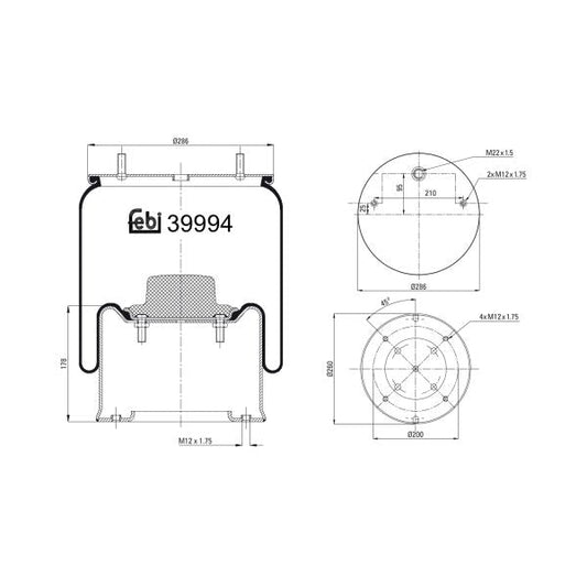 FEBI FE39994 Air Suspension Bellow