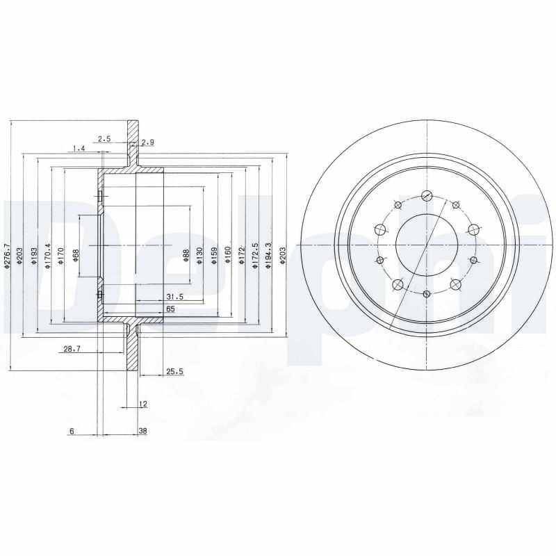 DELPHI BG3502 Brake Disc .