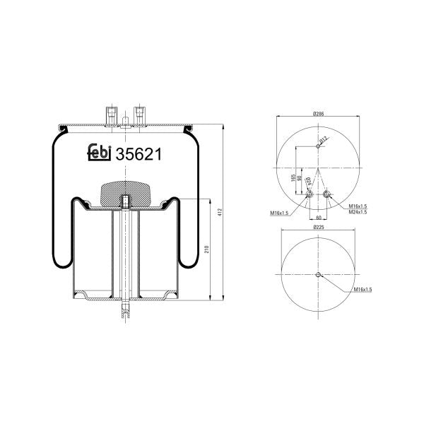FEBI FE35621 Air Suspension Bellow