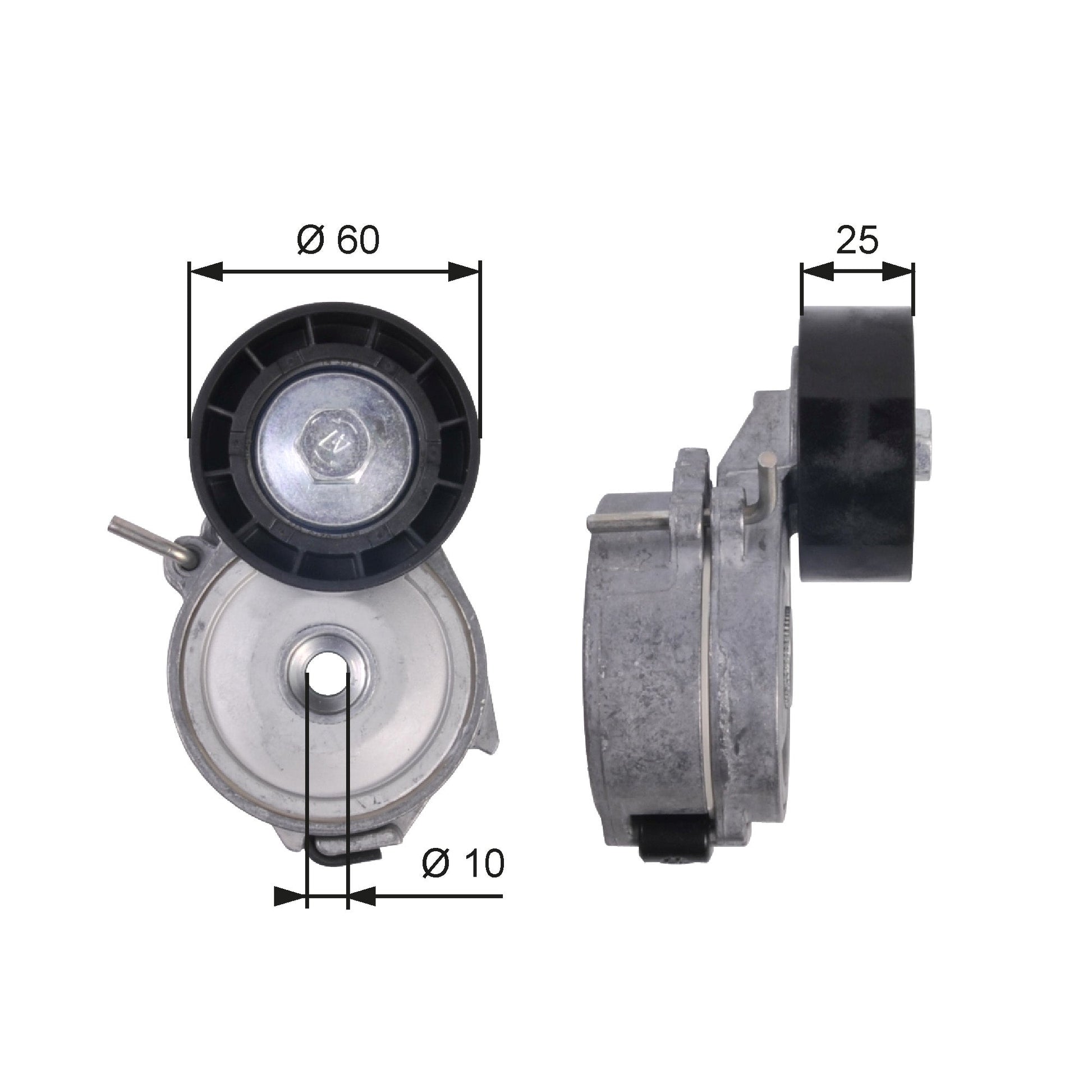 GATES GATT39126 V-Ribbed Belt Tensioner Pulley