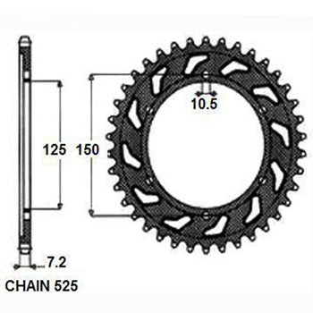 SUNSTAR SUNR1-4553-42 Chain Sprocket