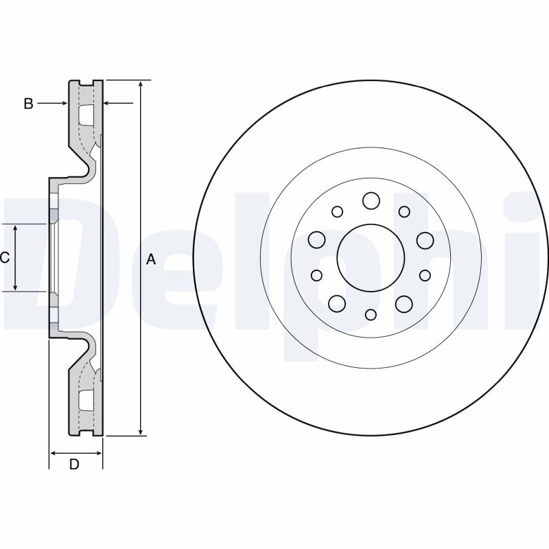 DELPHI BG4556 Brake Disc .