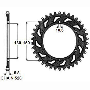 SUNSTAR SUNR1-3610-43 Chain Sprocket