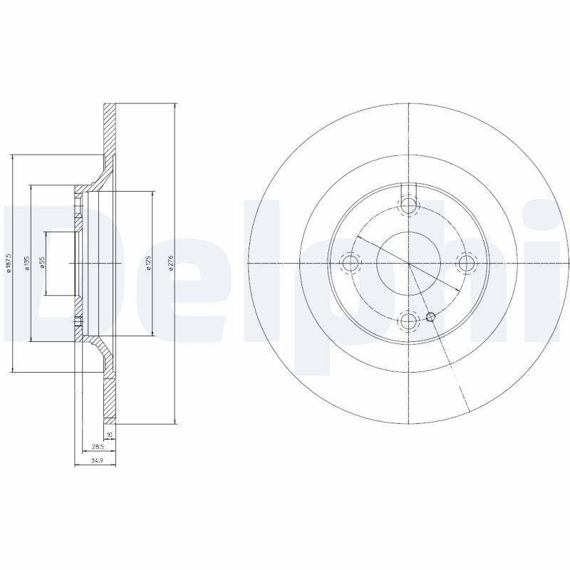 DELPHI BG3967 Brake Disc .