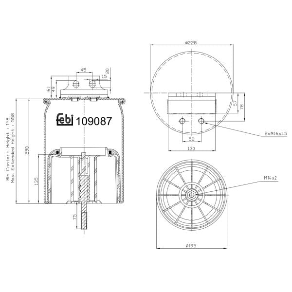 FEBI FE109087 Air Suspension Bellow