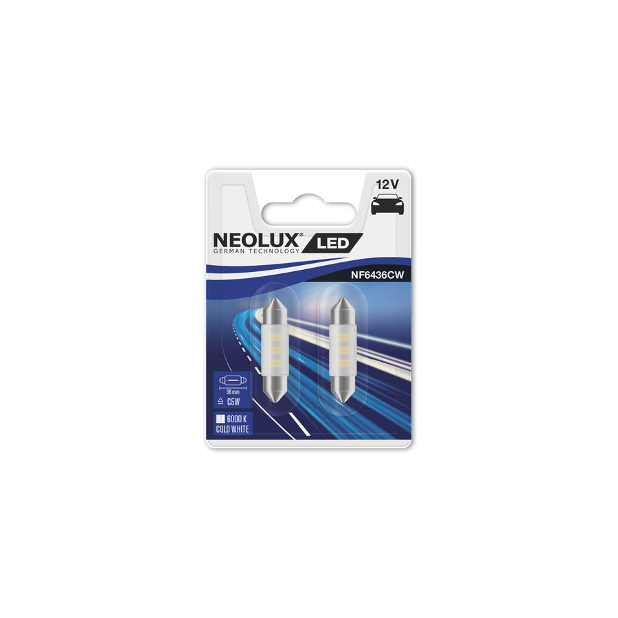 NEOLUX  NF6436CW-02B LED 12v SV8.5-8 festoon 36mm (239) Cool Whi