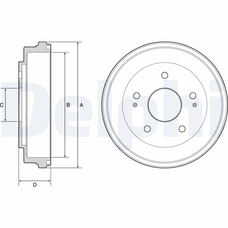 DELPHI BF504 Brake Drum