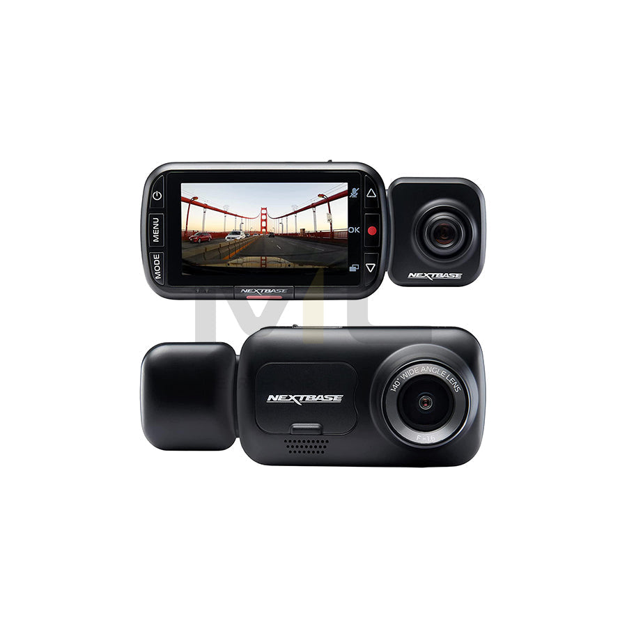NEXTBASE NBDVR222XRCZ Dash cam 2.5 Inch, 1280 x 720 (Rear), 1920 x 1080 (Front), Viewing Angle 140° (Front), 30° (Rear)°