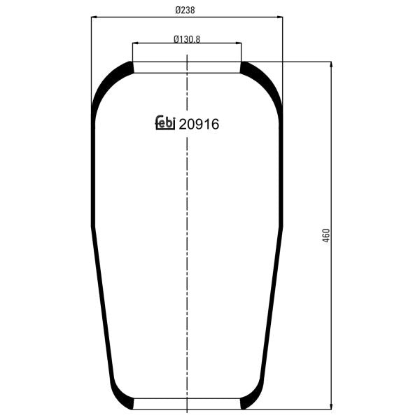 FEBI FE20916 Air Suspension Bellow