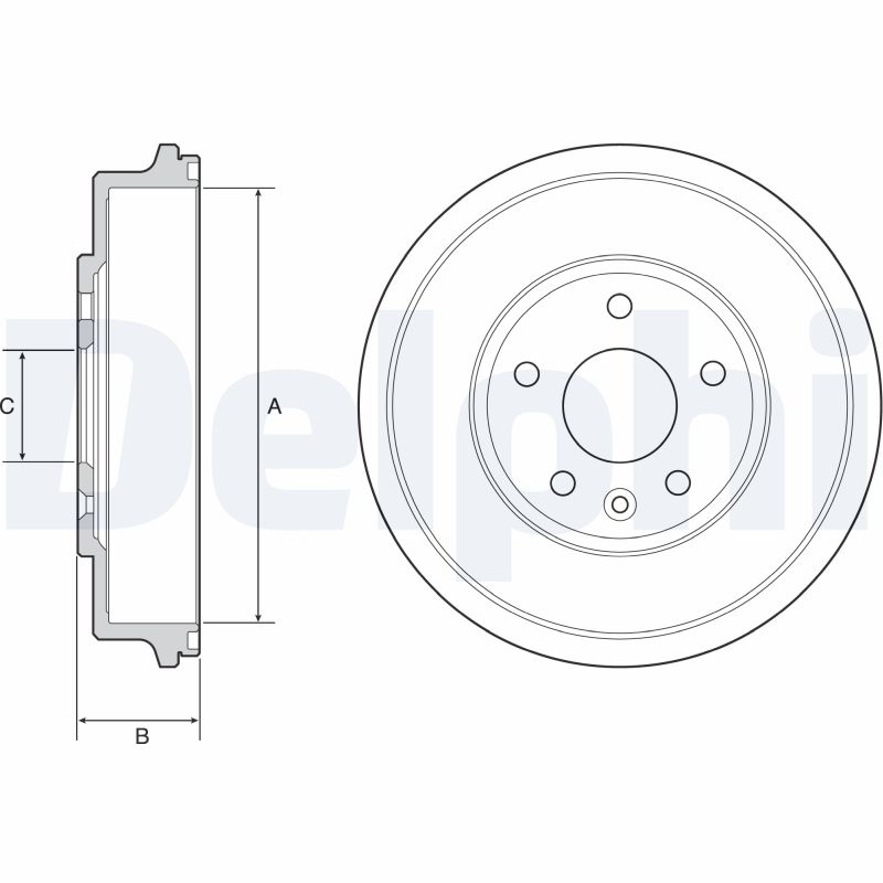 DELPHI BF556 Brake Drum