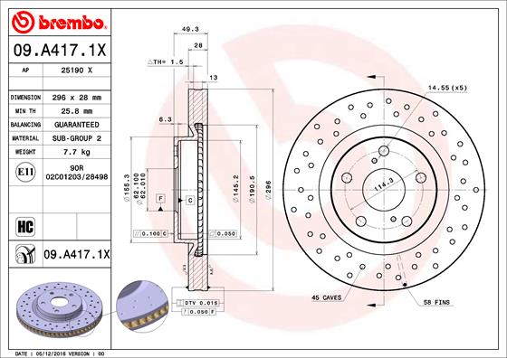 TOURMAX BCF-337 Disc Brake Caliper Repair Kit