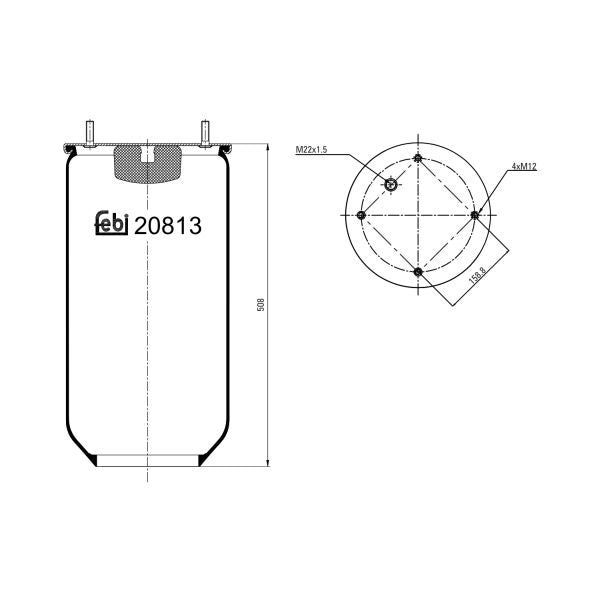 FEBI FE20813 Air Suspension Bellow
