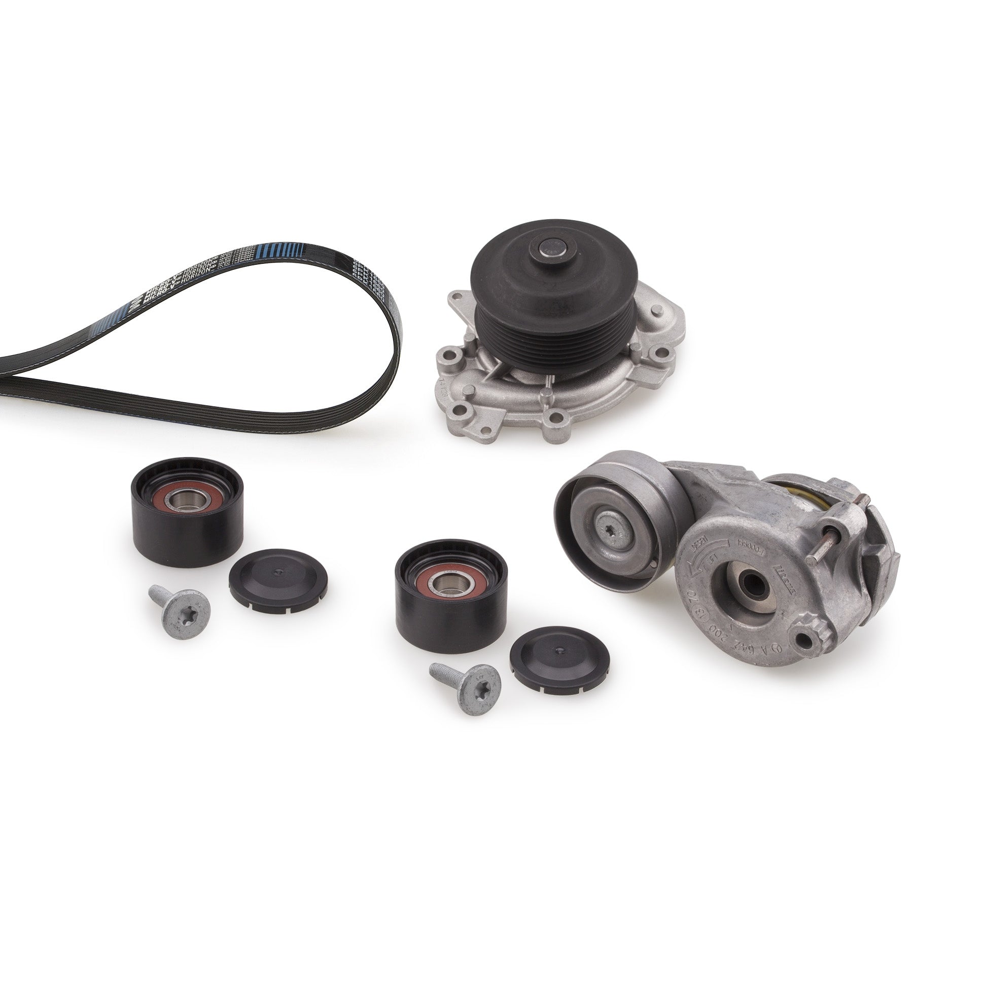 GATES GATKP17PK2035-2 Water Pump + V-Ribbed Belt Kit