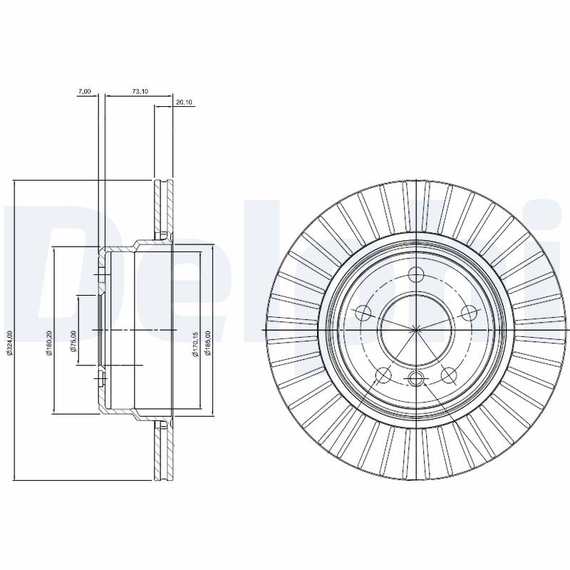 DELPHI BG3999 Brake Disc .