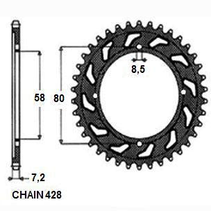 SUNSTAR SUNR1-2058-42 Chain Sprocket