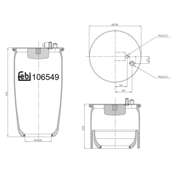 FEBI FE106549 Air Suspension Bellow