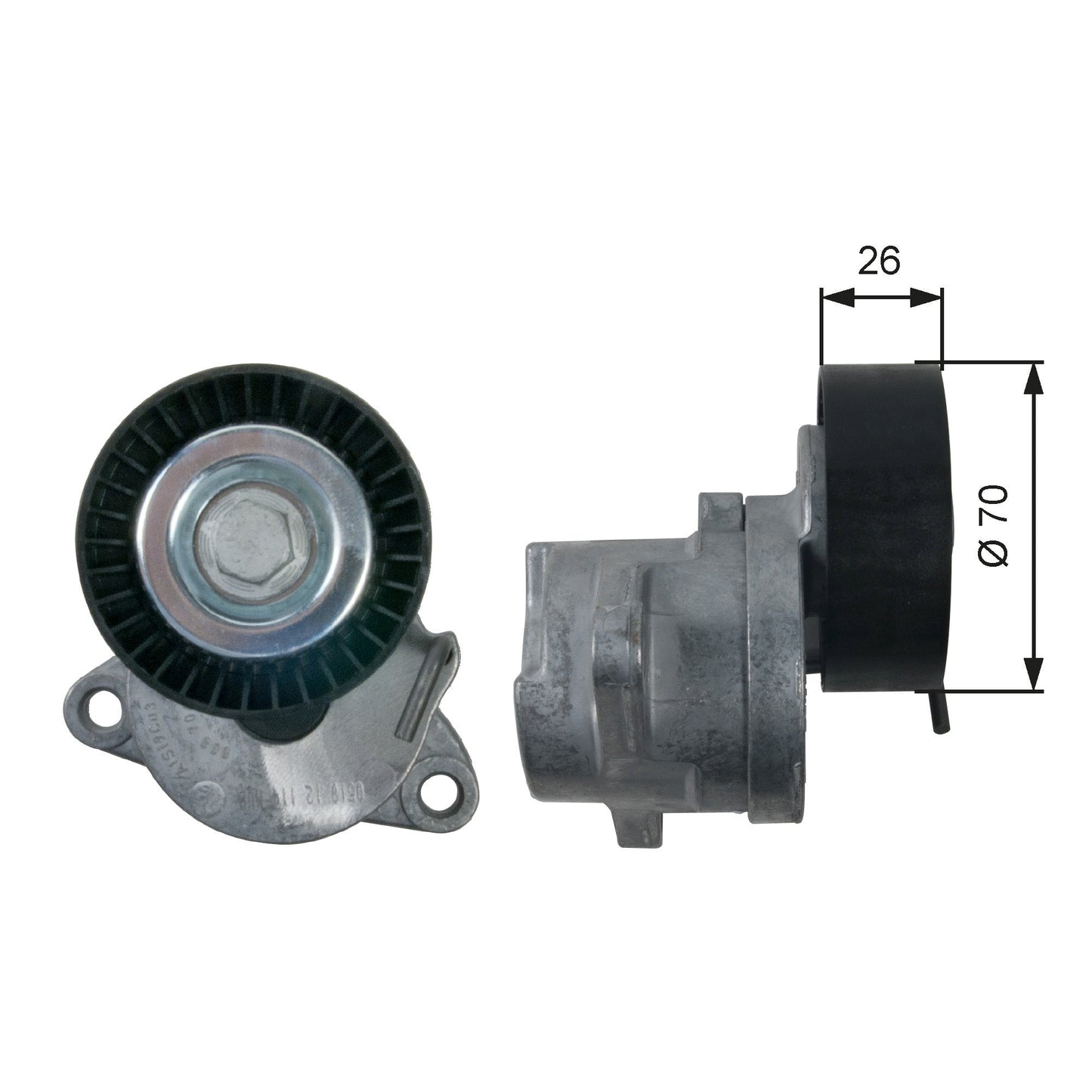 GATES GATT39164 V-Ribbed Belt Tensioner Pulley
