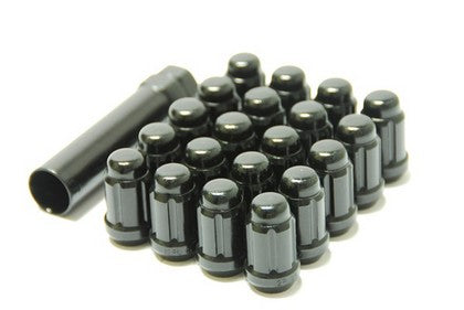 MUTEKI 41886B LUG NUTS KIT 12X1.50 BLACK (CLOSE END)