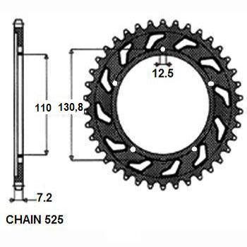 SUNSTAR SUNR1-4467-44 Chain Sprocket
