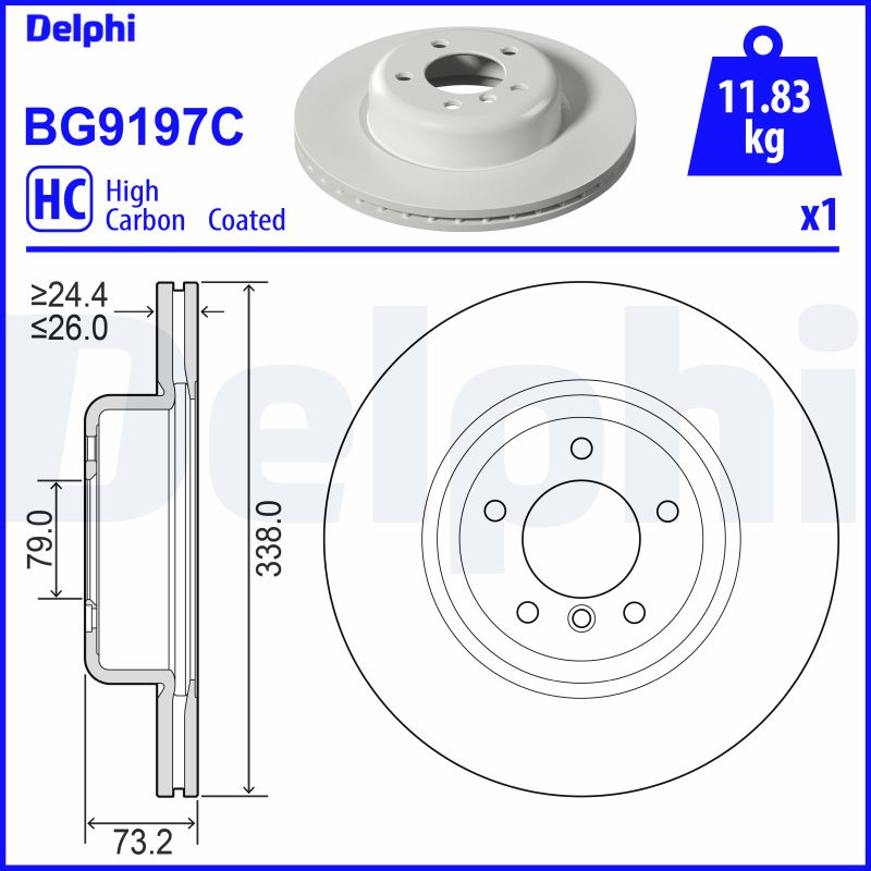 DELPHI BG9197C Brake Disc