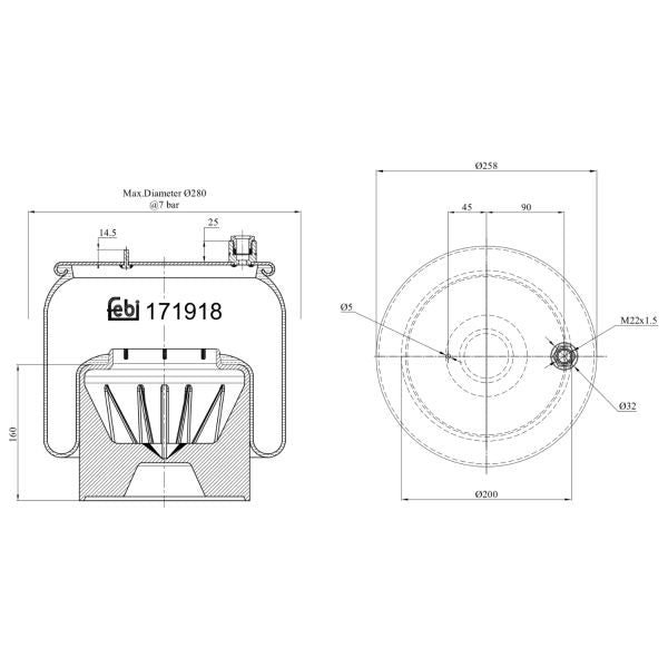 FEBI FE171918 Air Suspension Bellow