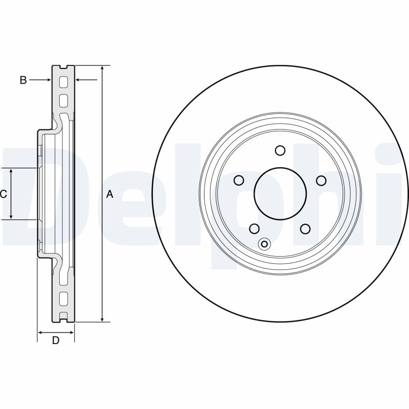 DELPHI BG4660 Brake Disc .