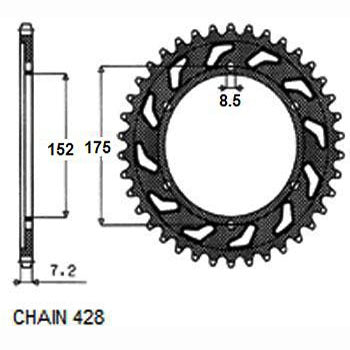 SUNSTAR SUNR1-2682-53 Chain Sprocket