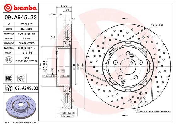 BBP 41451BBP Disc Brake Caliper Repair Kit