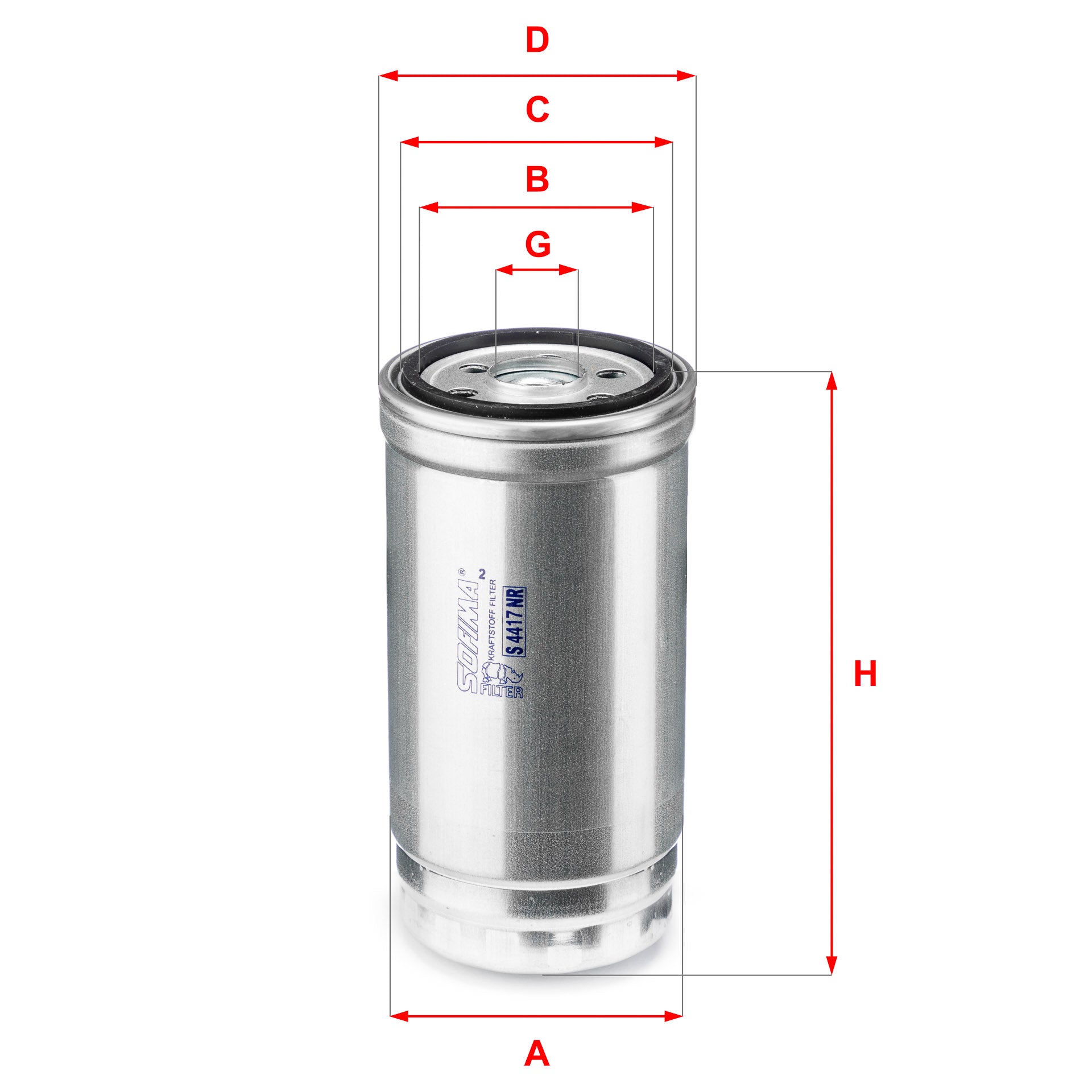 SOFIMA S4417NR Fuel Filter