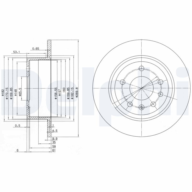 DELPHI BG2381 Brake Disc .