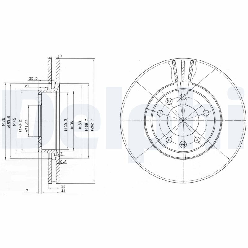 DELPHI BG2688 Brake Disc .