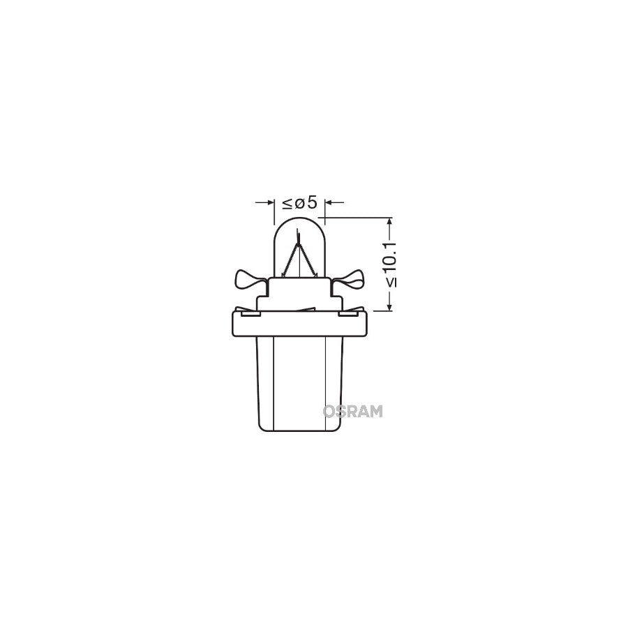 OSRAM 2741MF 24V 1.2W B8.5d Plastic base