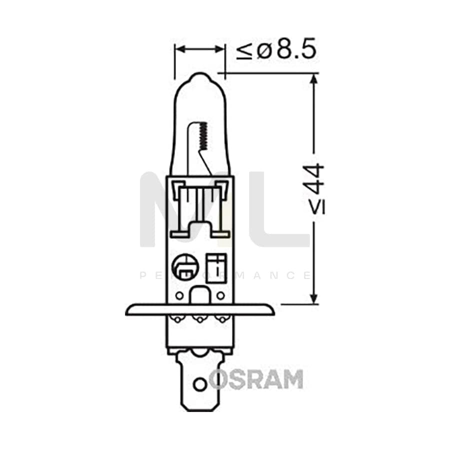 OSRAM 62200 Bulb, spotlight Socket Bulb 12V 100W P14,5s Halogen ORIGINAL