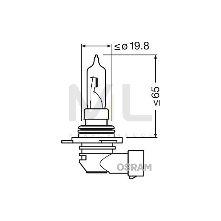 OSRAM 9011 Bulb, spotlight Socket Bulb 12V 65W PX20d Halogen ORIGINAL