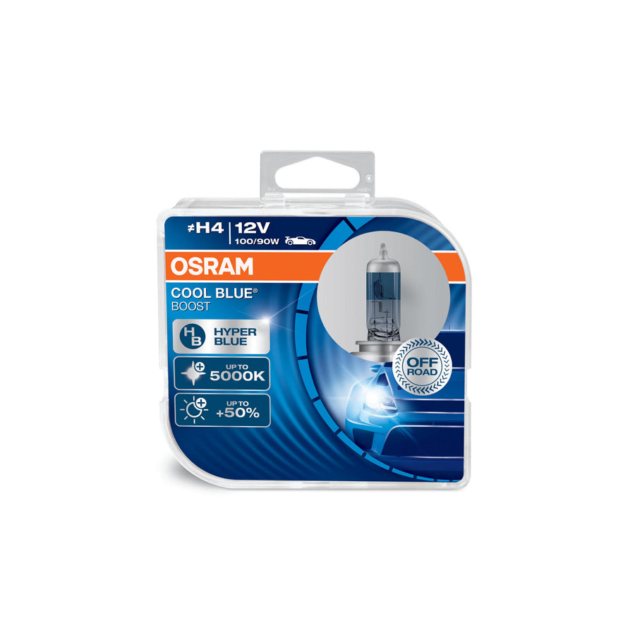 OSRAM  H4 Cool Blue Boost 5000K Hyper Blue Bulbs (x2) 100/90W 62193CBB-HCB