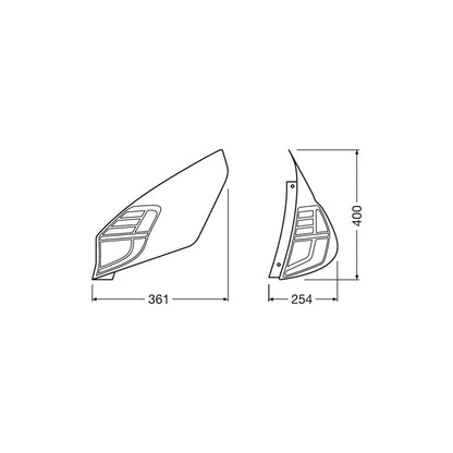 OSRAM  Ledriving Tail Lights Ledtl101 Cl Combination Rearlight Set For Ford Fiesta