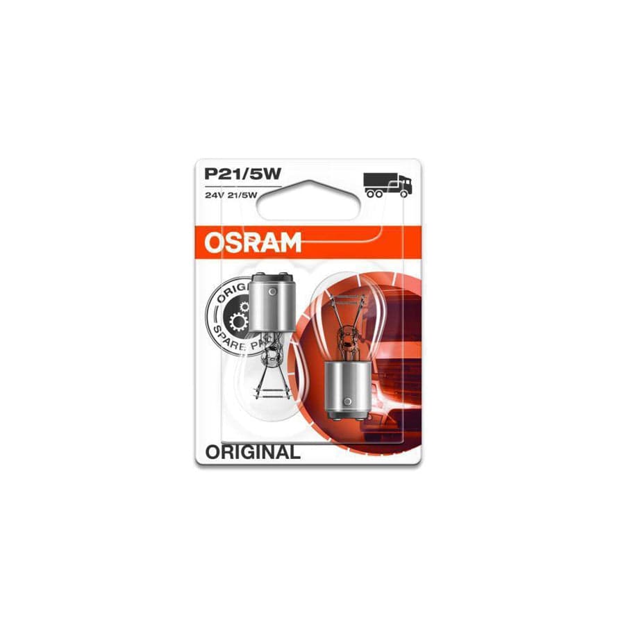 OSRAM  P21/5W 24v (294) Commercial Vehicle Rear Auxiliary Bulbs BAY15d 7537-02B