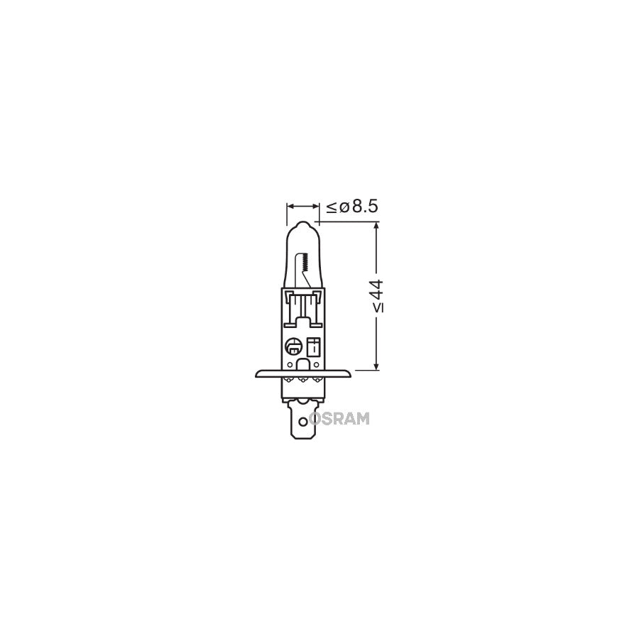 OSRAM SUPER BRIGHT PREMIUM H1 12V 100W P14.5s standard H1 base