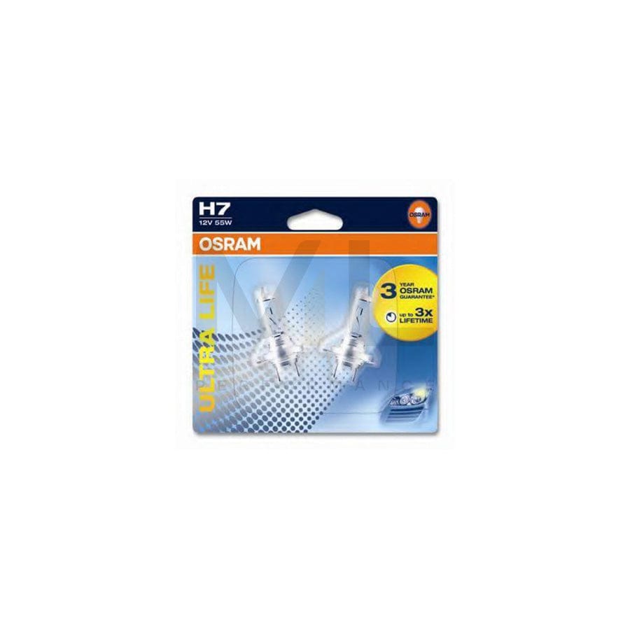 OSRAM ULTRA LIFE 64210ULT-02B Bulb, spotlight H7 12V 55W PX26d 3200K Halogen