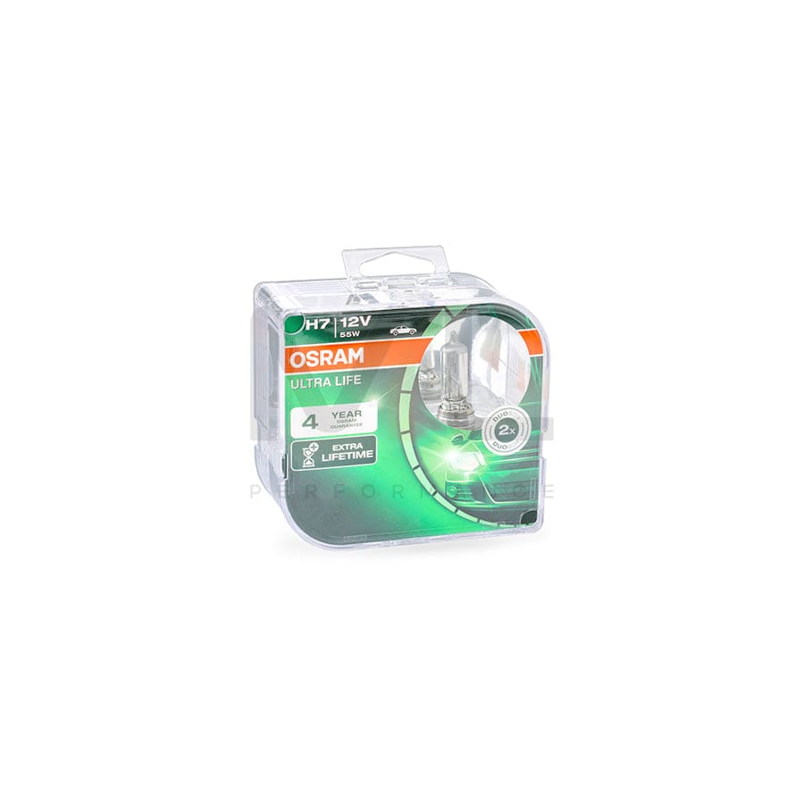 OSRAM ULTRA LIFE 64210ULT-HCB Bulb, spotlight H7 12V 55W PX26d 3800K Halogen