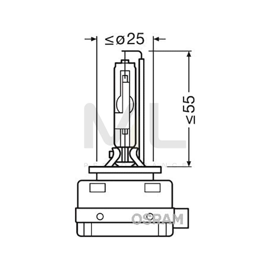 OSRAM XENARC ORIGINAL 66150 Bulb, spotlight D1R (gas discharge tube) 85V 35W PK32d-3 5000K Xenon