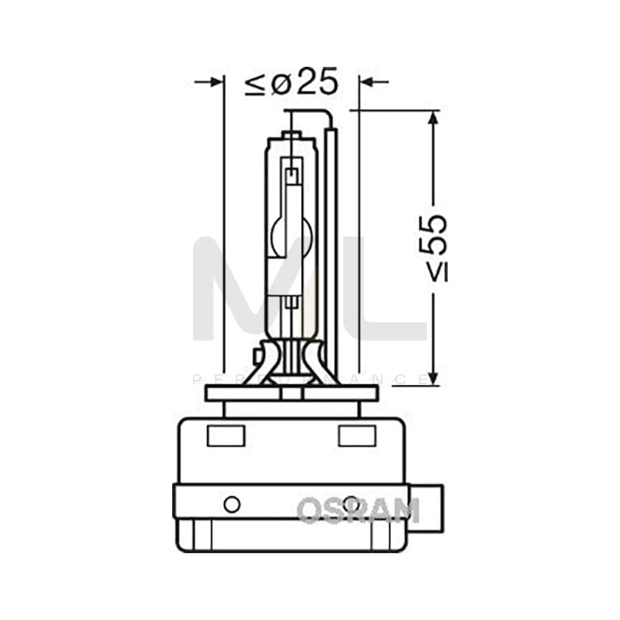 OSRAM XENARC ORIGINAL 66350 Bulb, spotlight D3R (gas discharge tube) 42V 35W PK32d-6 4000K Xenon
