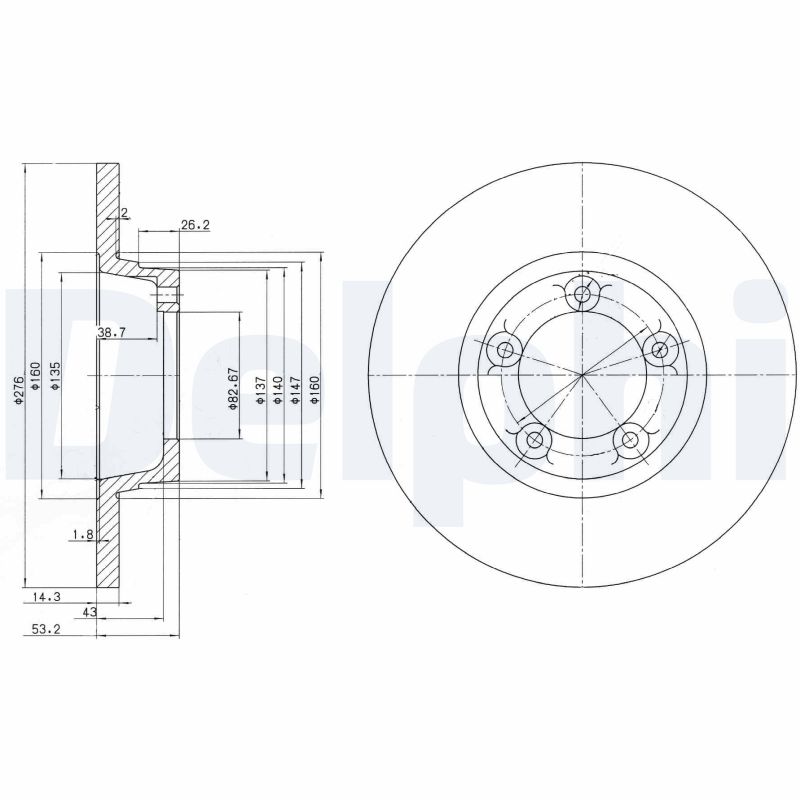 DELPHI BG2159 Brake Disc .