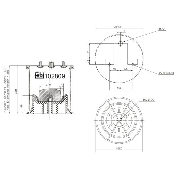 FEBI FE102809 Air Suspension Bellow
