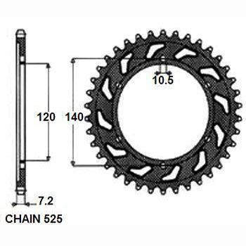 SUNSTAR SUNR1-4523-46 Chain Sprocket